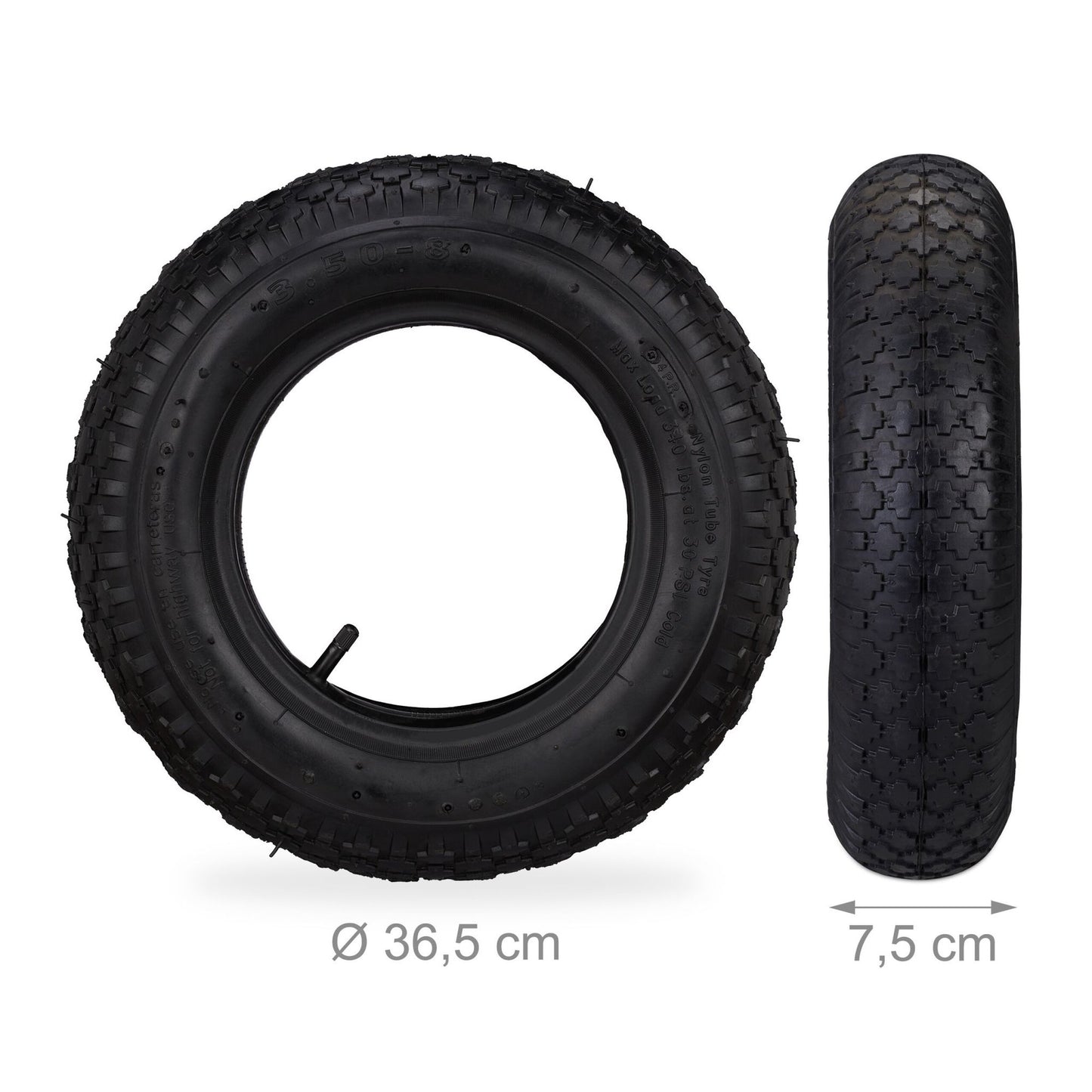 Pick-up truck tire 3.50-8 with inner tube