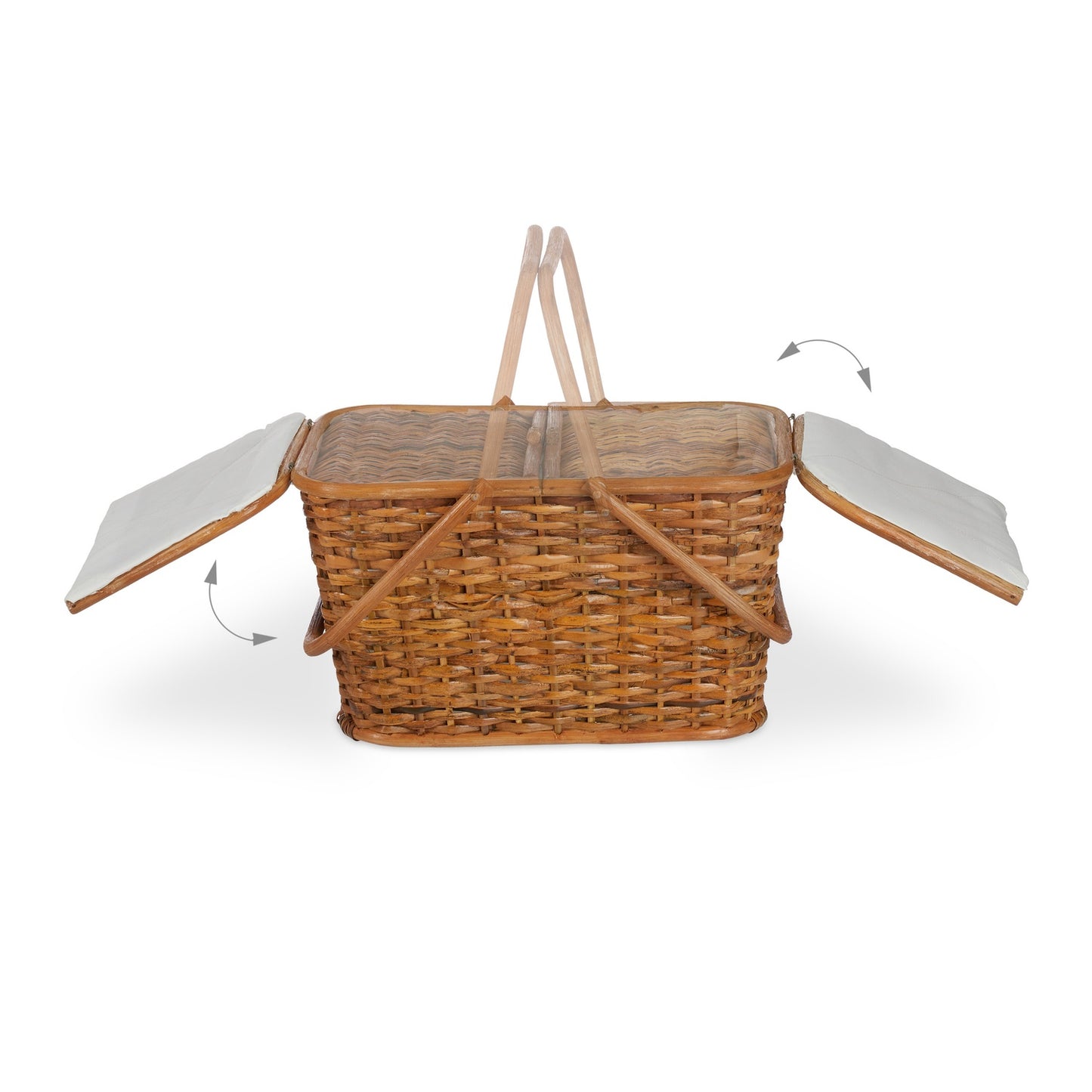 Picnic Basket with Lid, Multi-Color Options