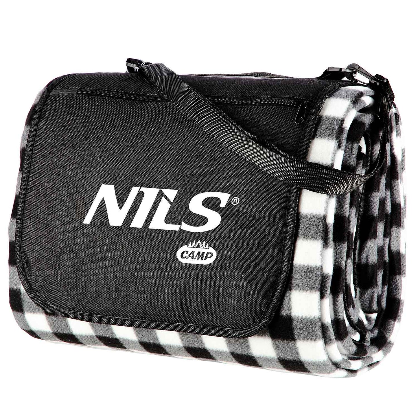 Picnic Mat, White-Black, 300x200 cm, PE + ALU