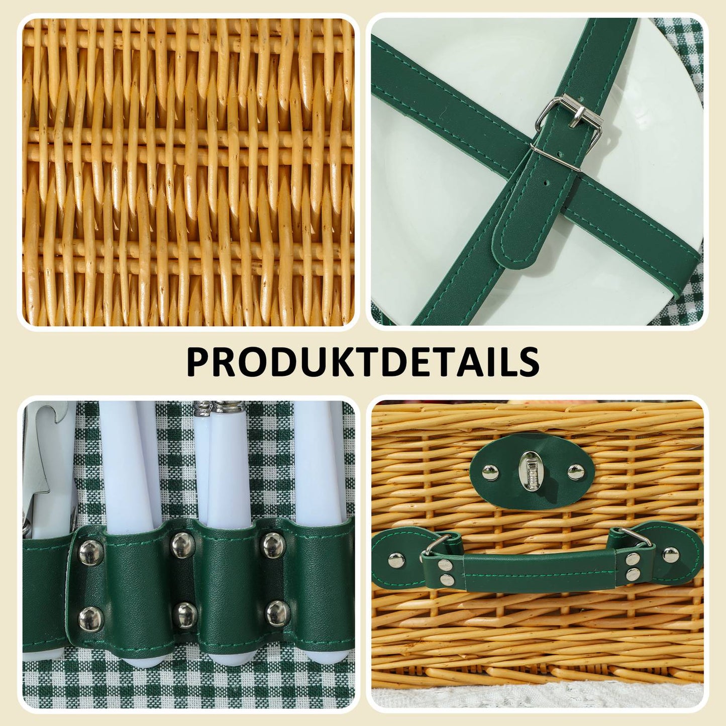 Arrow basket for 2 with cooler and cutlery