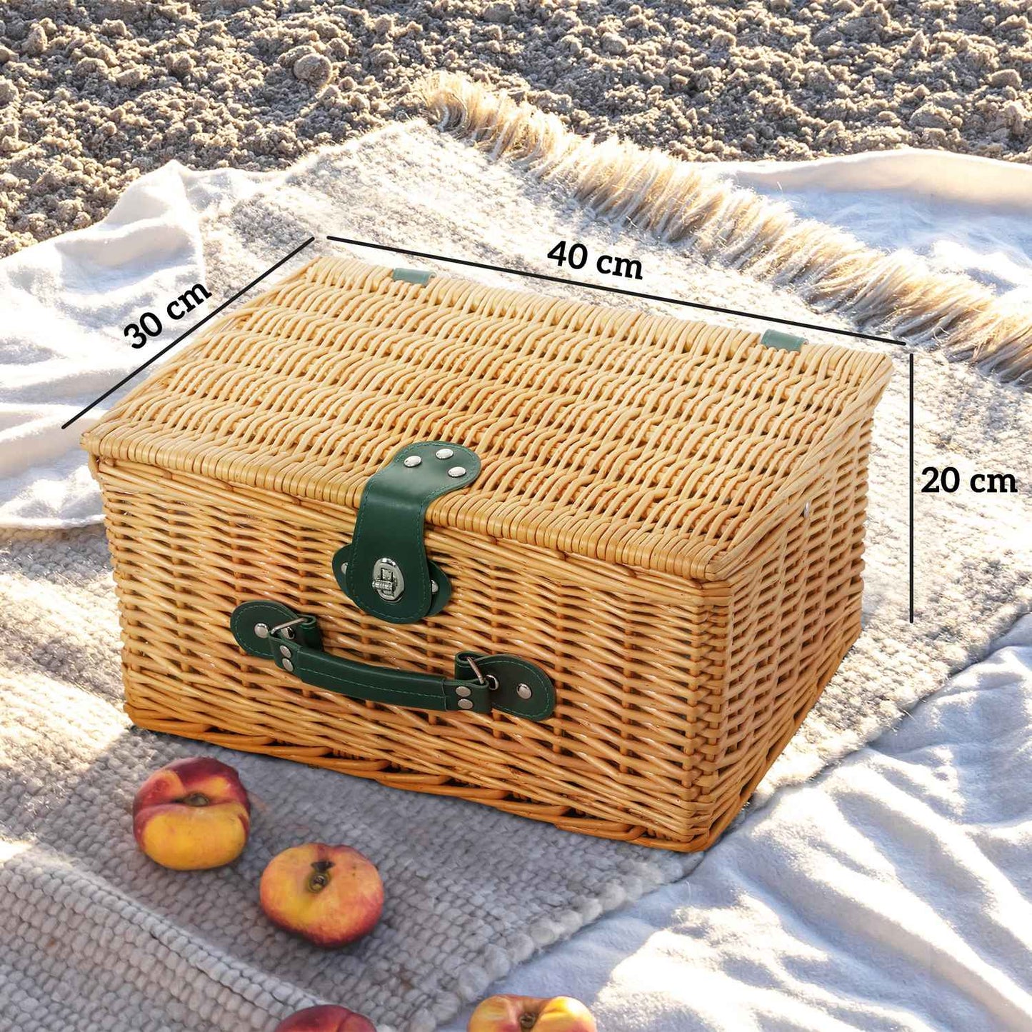 Arrow basket for 2 with cooler and cutlery