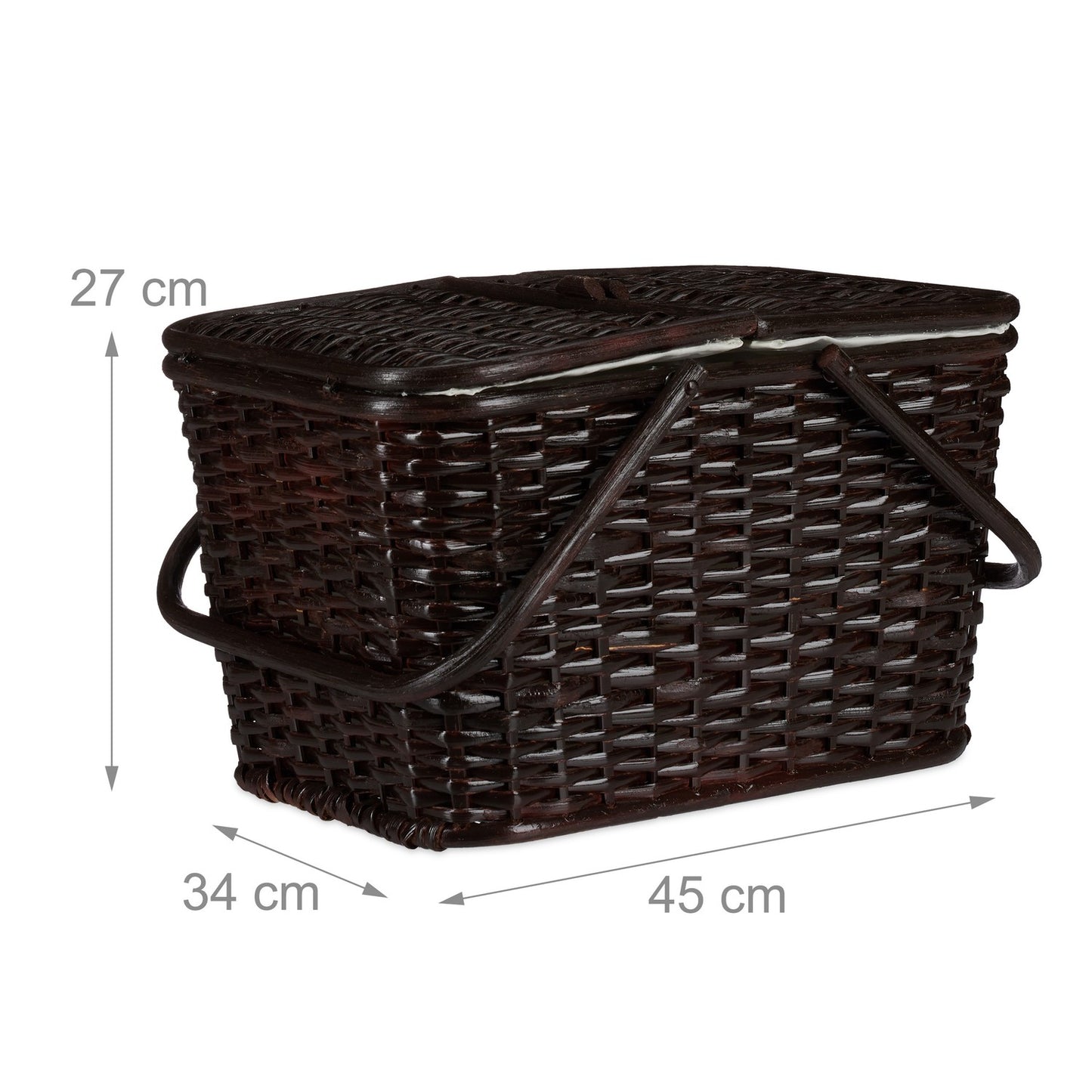 Picnic basket with lid