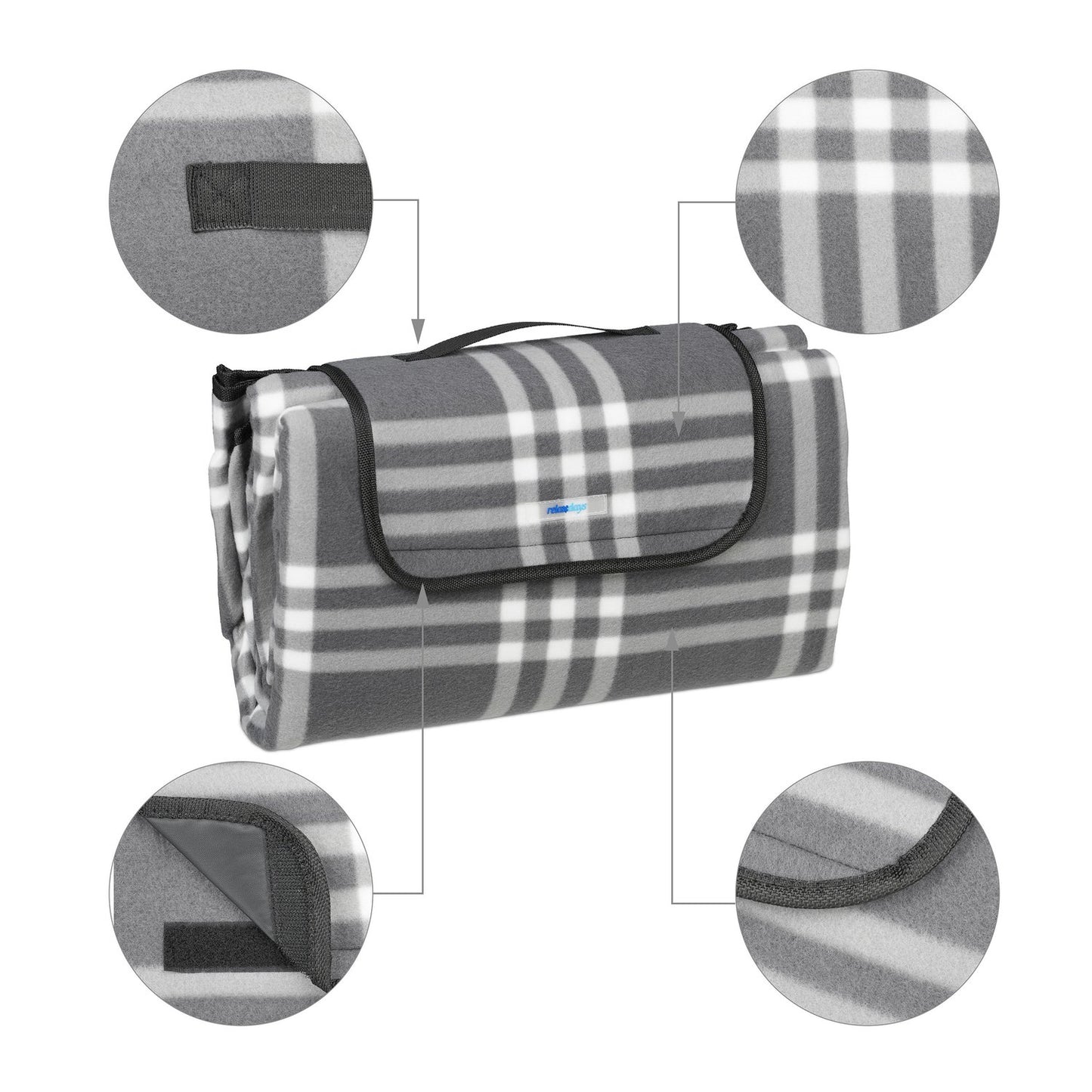 Picnic blanket 200 x 200 cm checkered