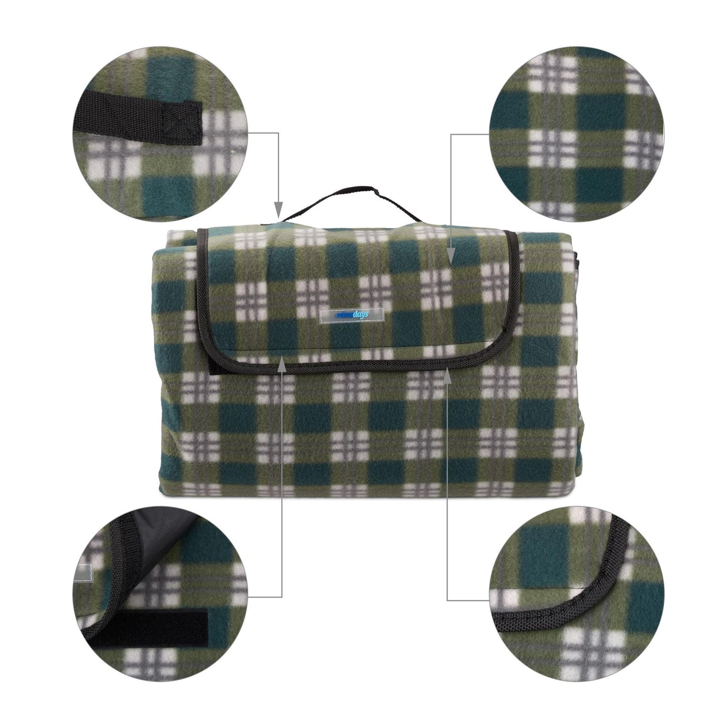 Picnic blanket 200 x 200 cm checkered
