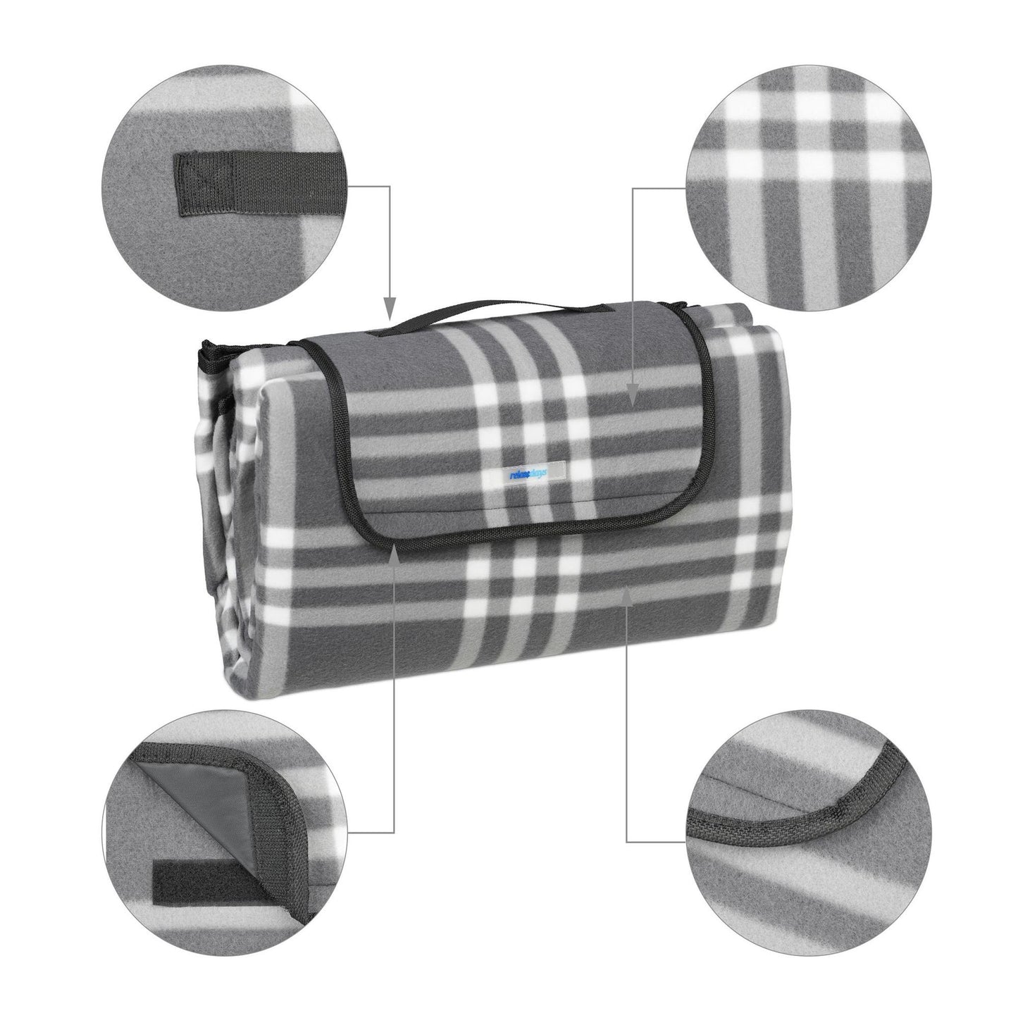 Picnic blanket 200 x 200 cm checkered
