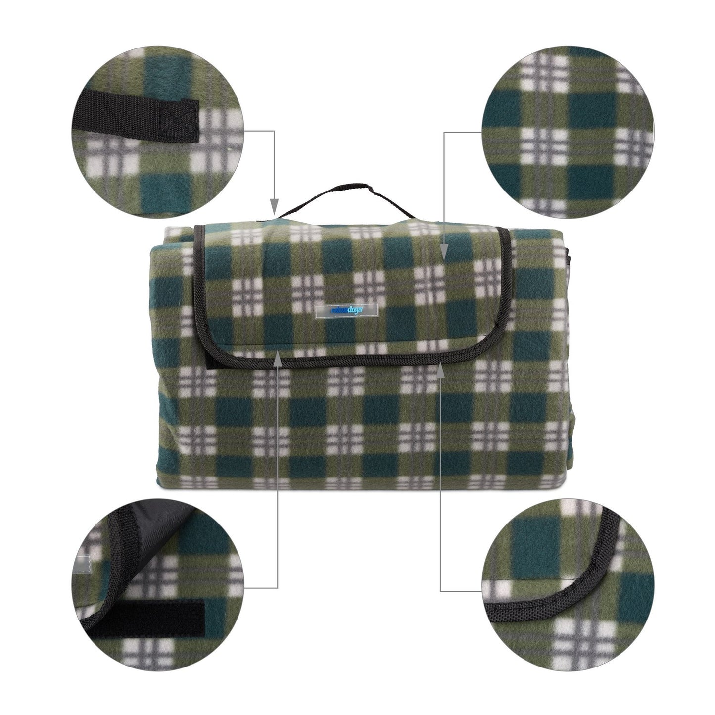 Picnic blanket 200 x 200 cm checkered