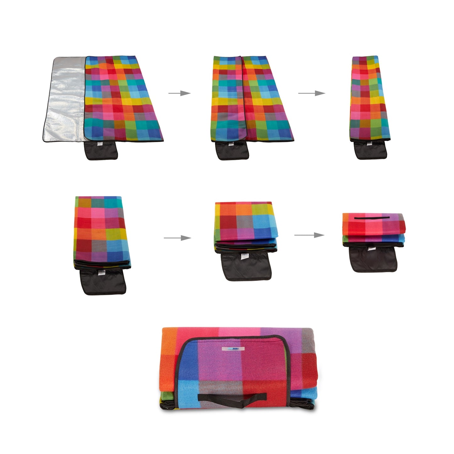 Picnic blanket 200 x 200 cm checkered