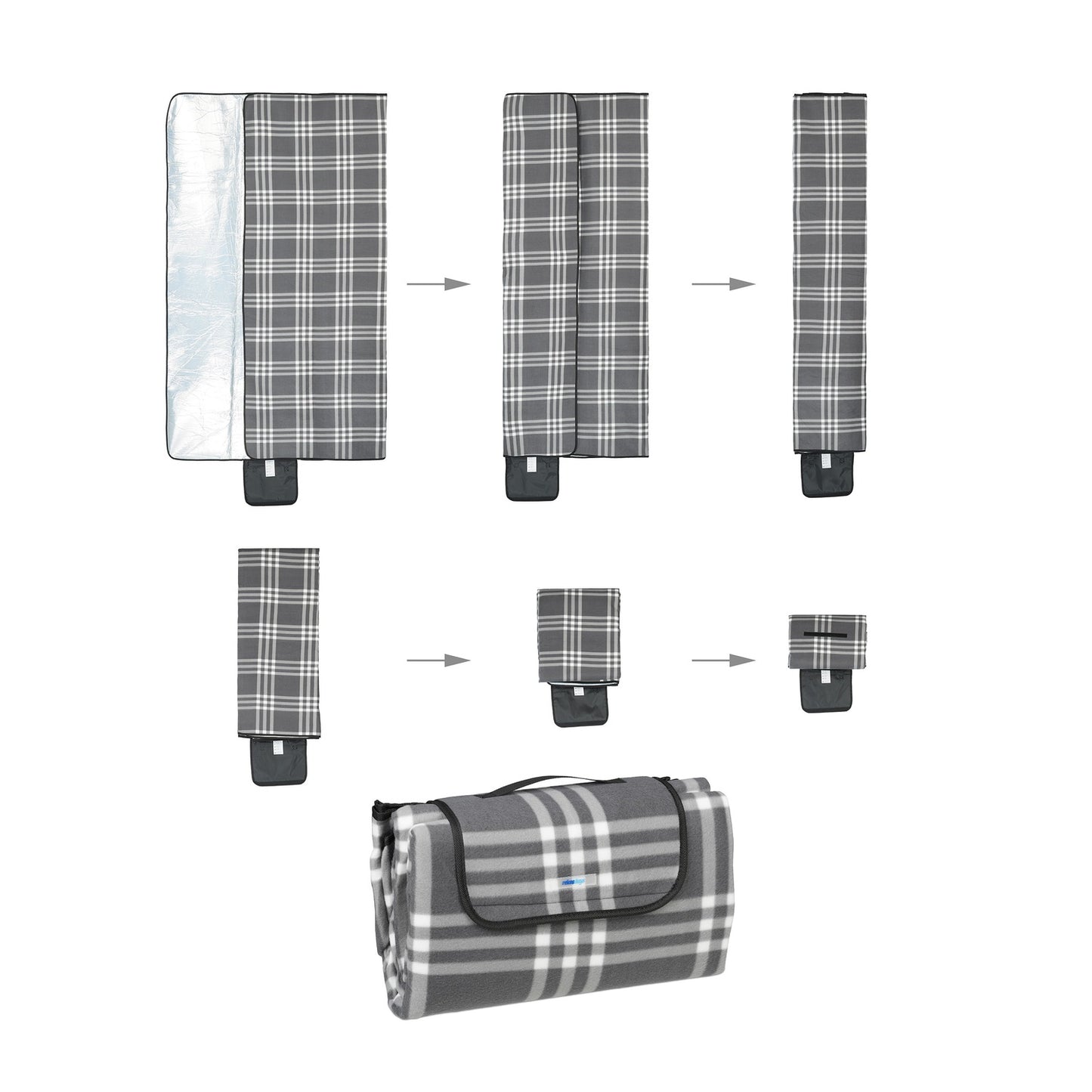 Picnic blanket 200 x 200 cm checkered