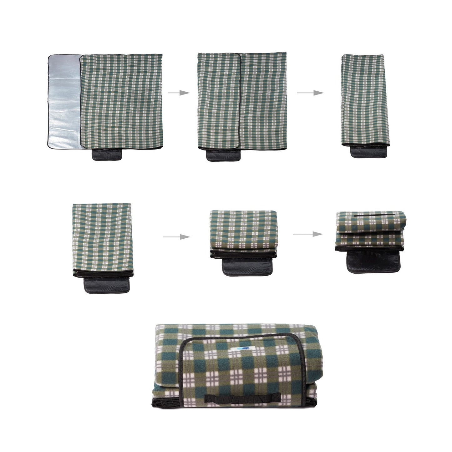 Picnic blanket 200 x 200 cm checkered