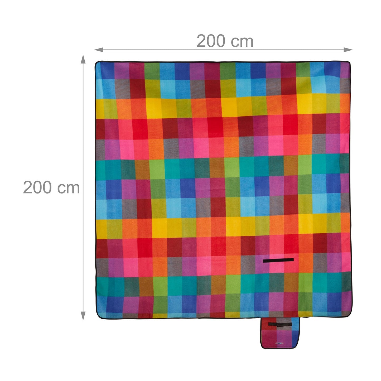 Picnic blanket 200 x 200 cm checkered