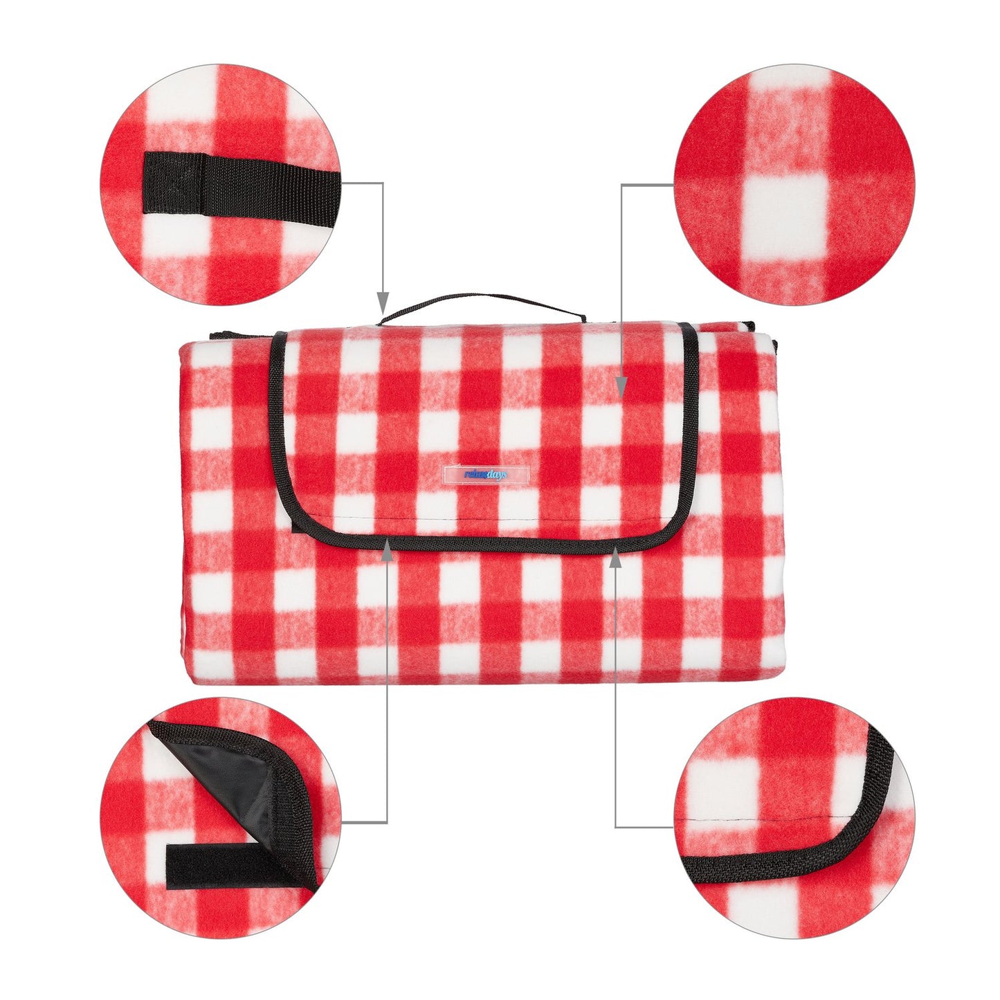 Picnic blanket 200 x 200 cm checkered