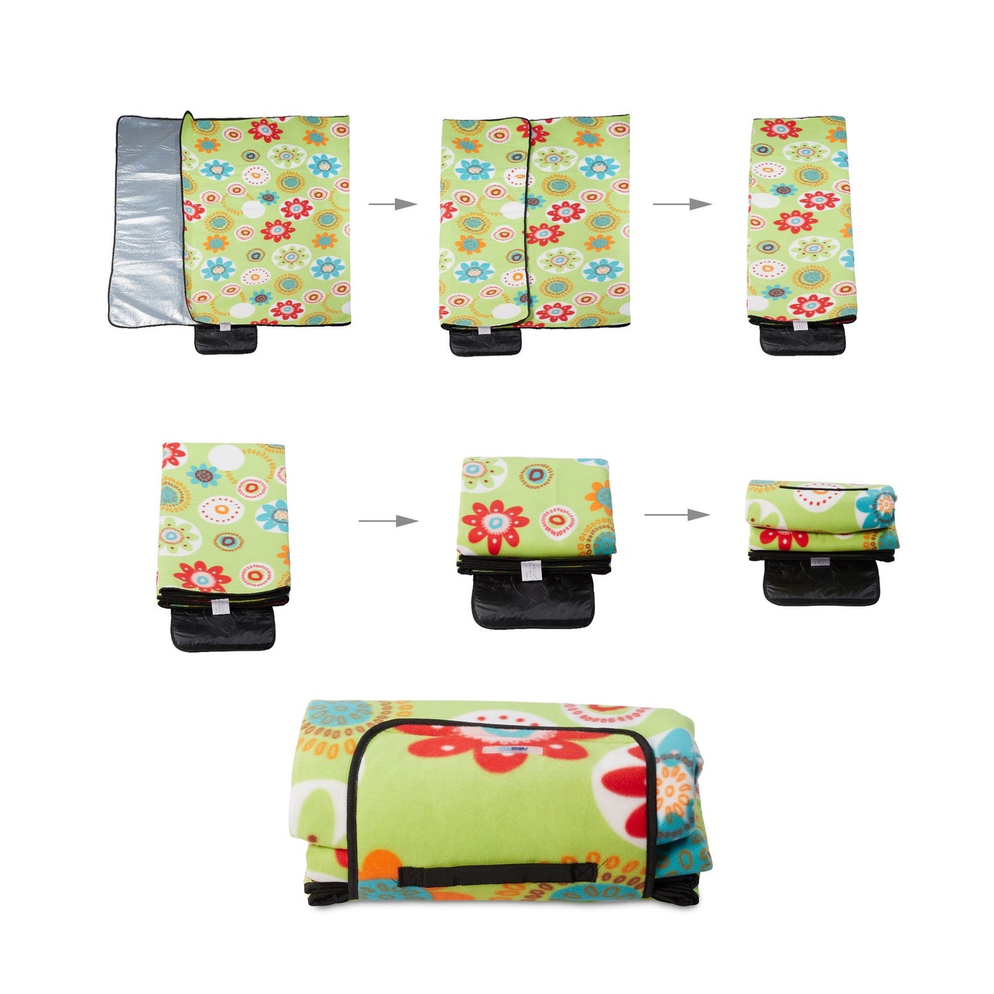 Picnic blanket 200 x 200 cm floral
