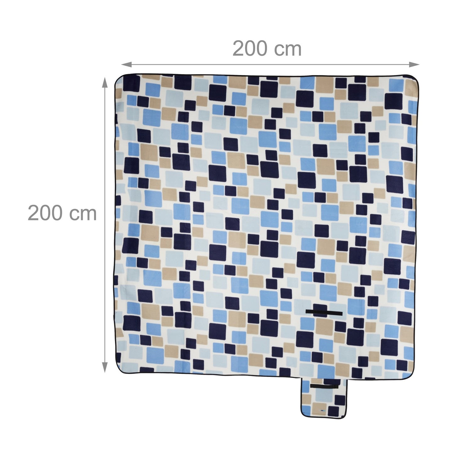 Picnic blanket 200 x 200 cm squares