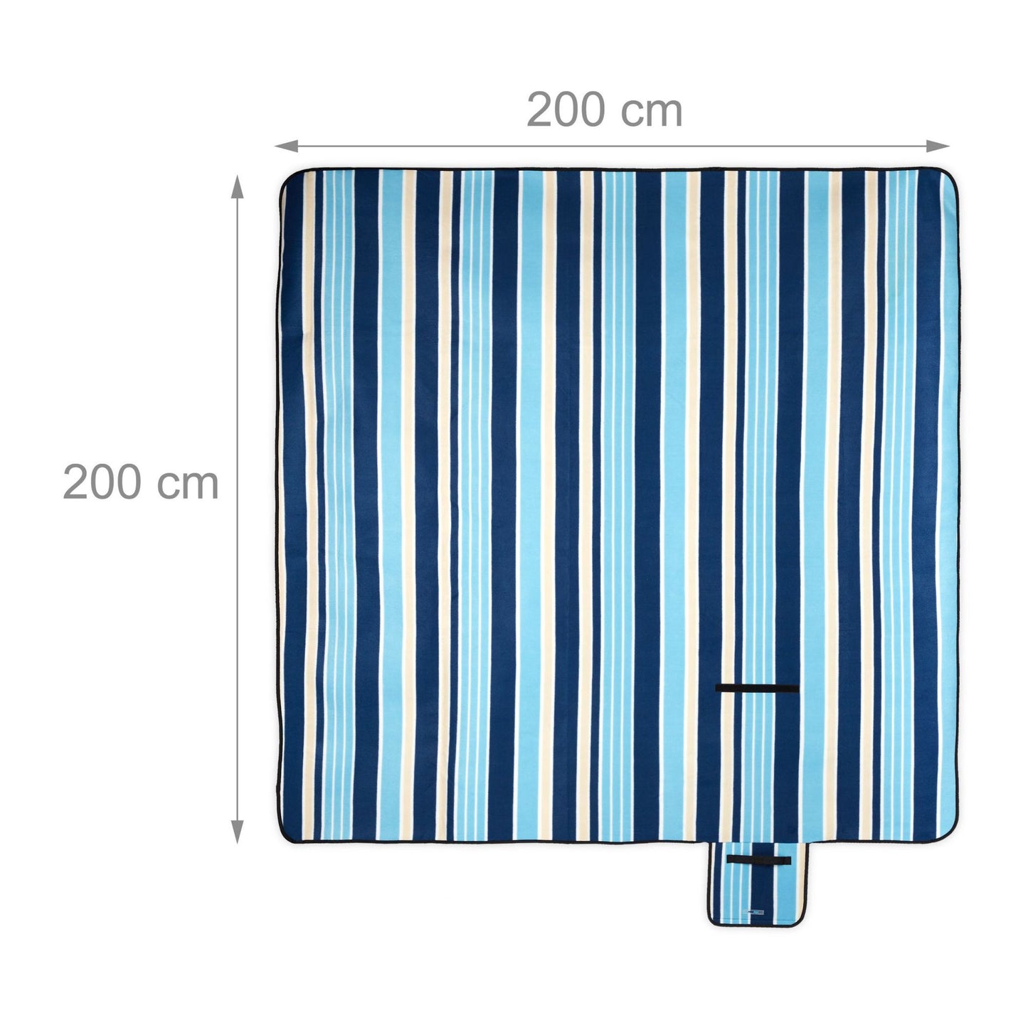 Picnic blanket 200 x 200 cm striped
