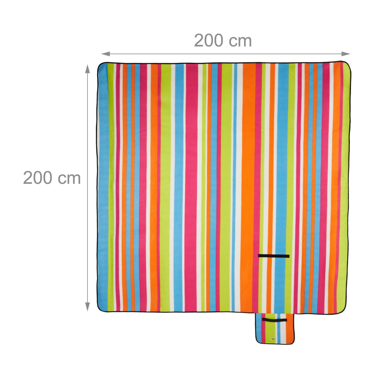 Picnic blanket 200 x 200 cm striped