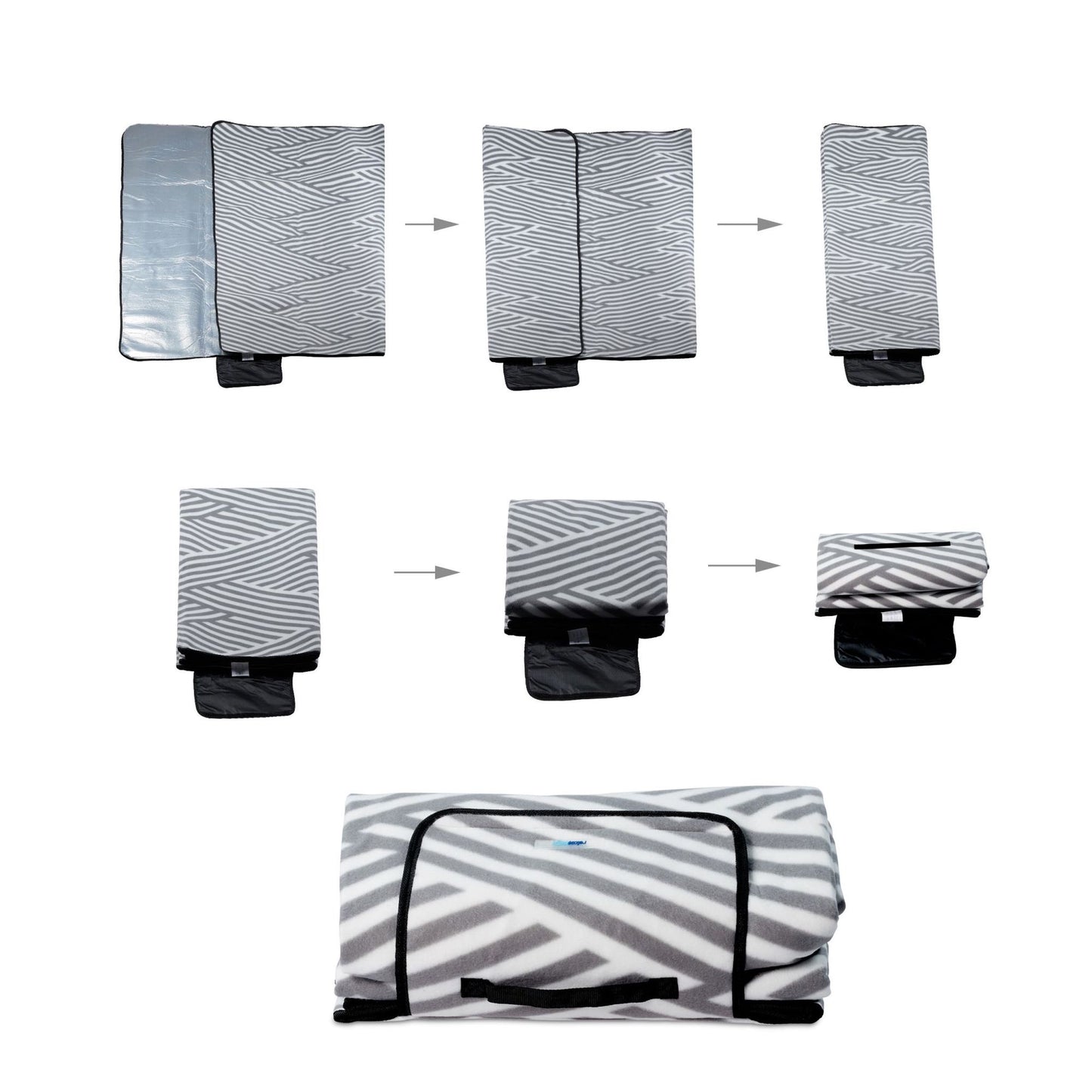 Picnic blanket 200 x 200 cm striped