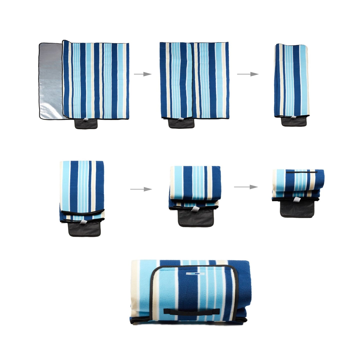 Picnic blanket 200 x 200 cm striped