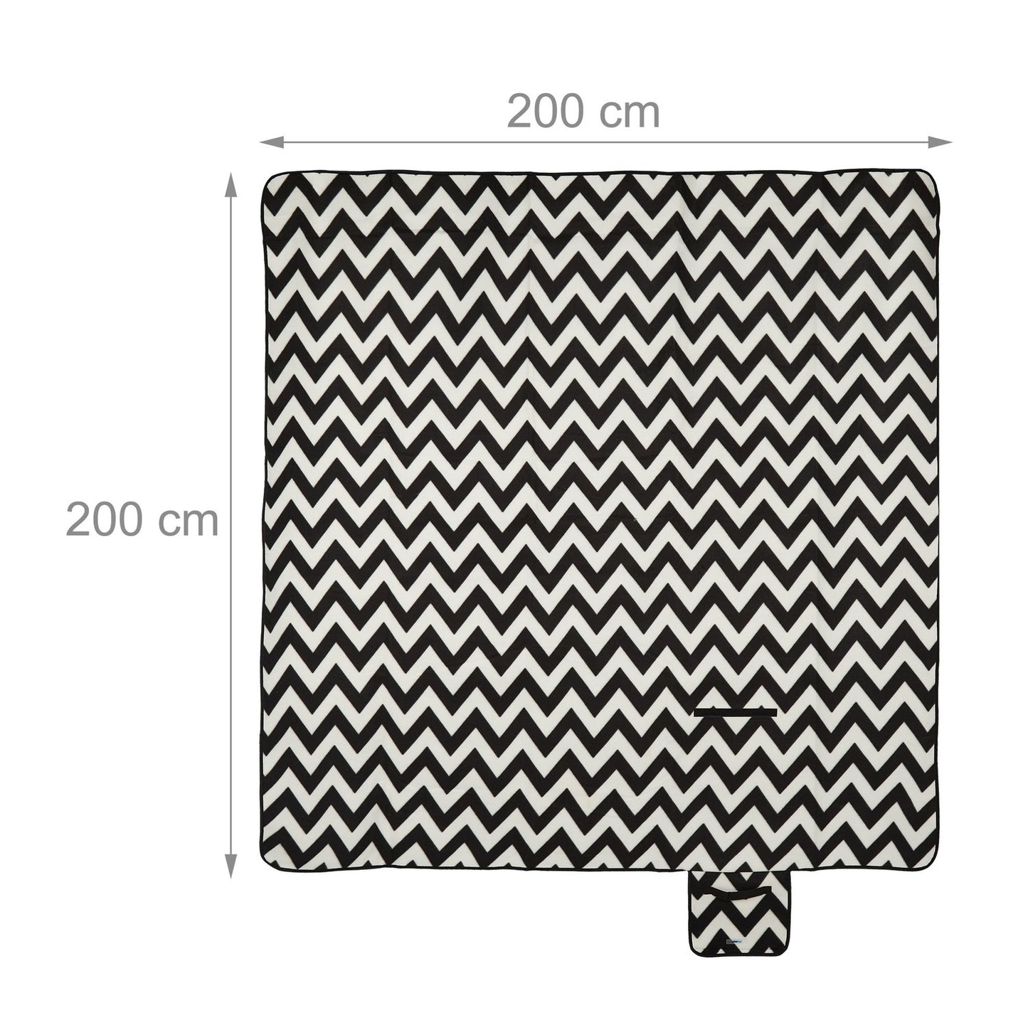 Picnic blanket 200 x 200 cm zigzag