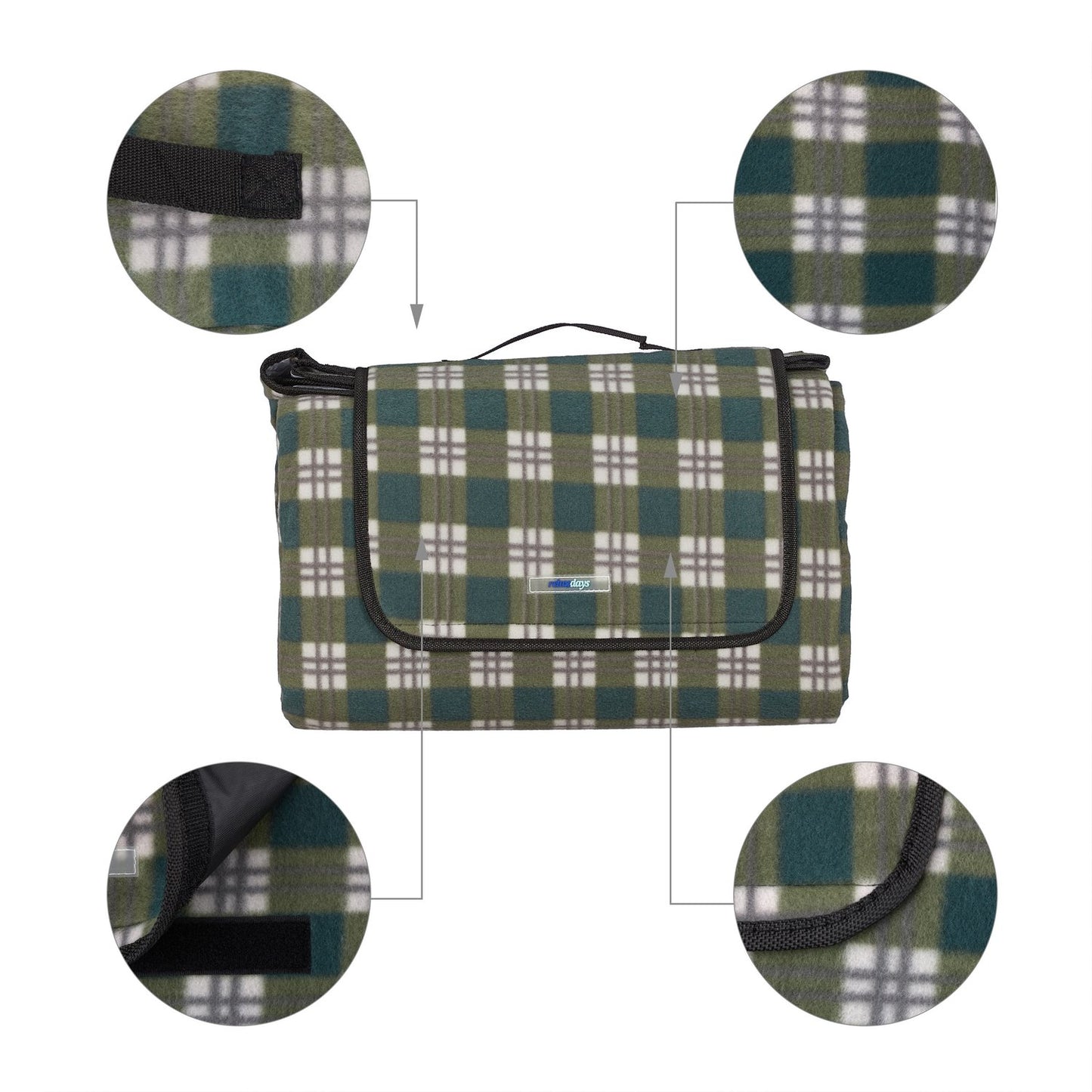 Picnic blanket 200 x 300 cm checkered