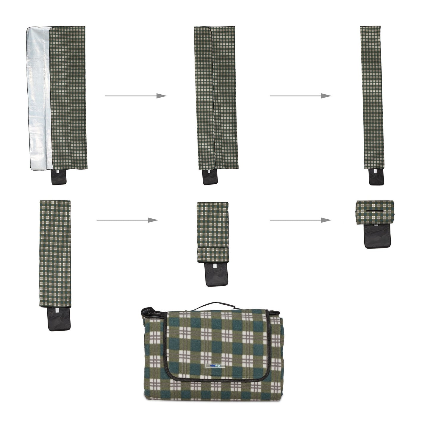 Picnic blanket 200 x 300 cm checkered