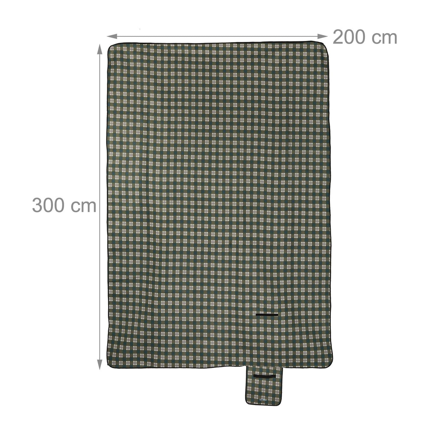 Picnic blanket 200 x 300 cm checkered