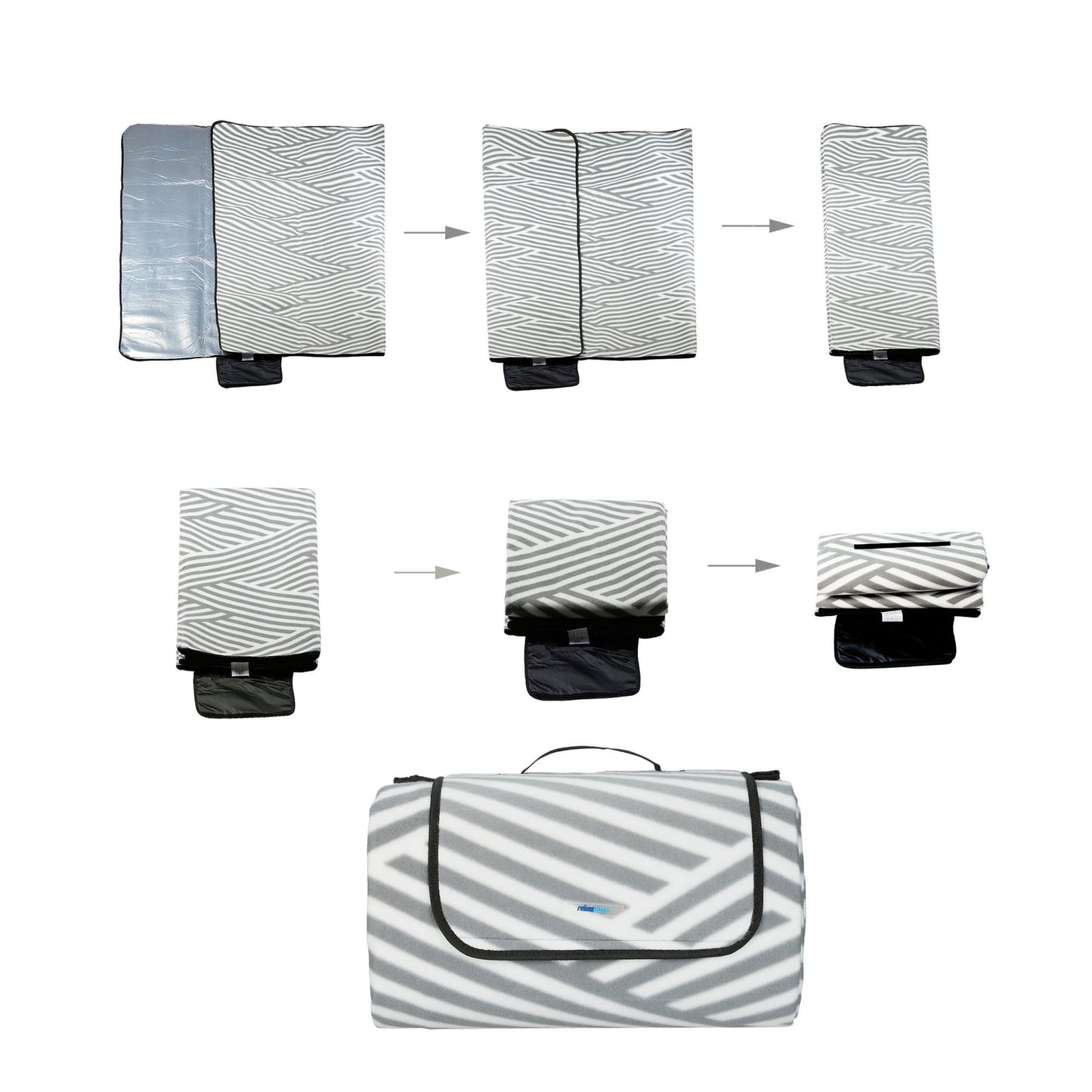 Picnic blanket 200 x 300 cm striped