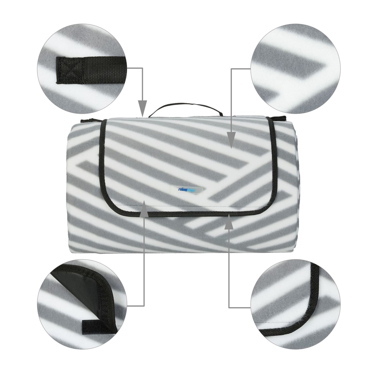 Picnic blanket 200 x 300 cm striped