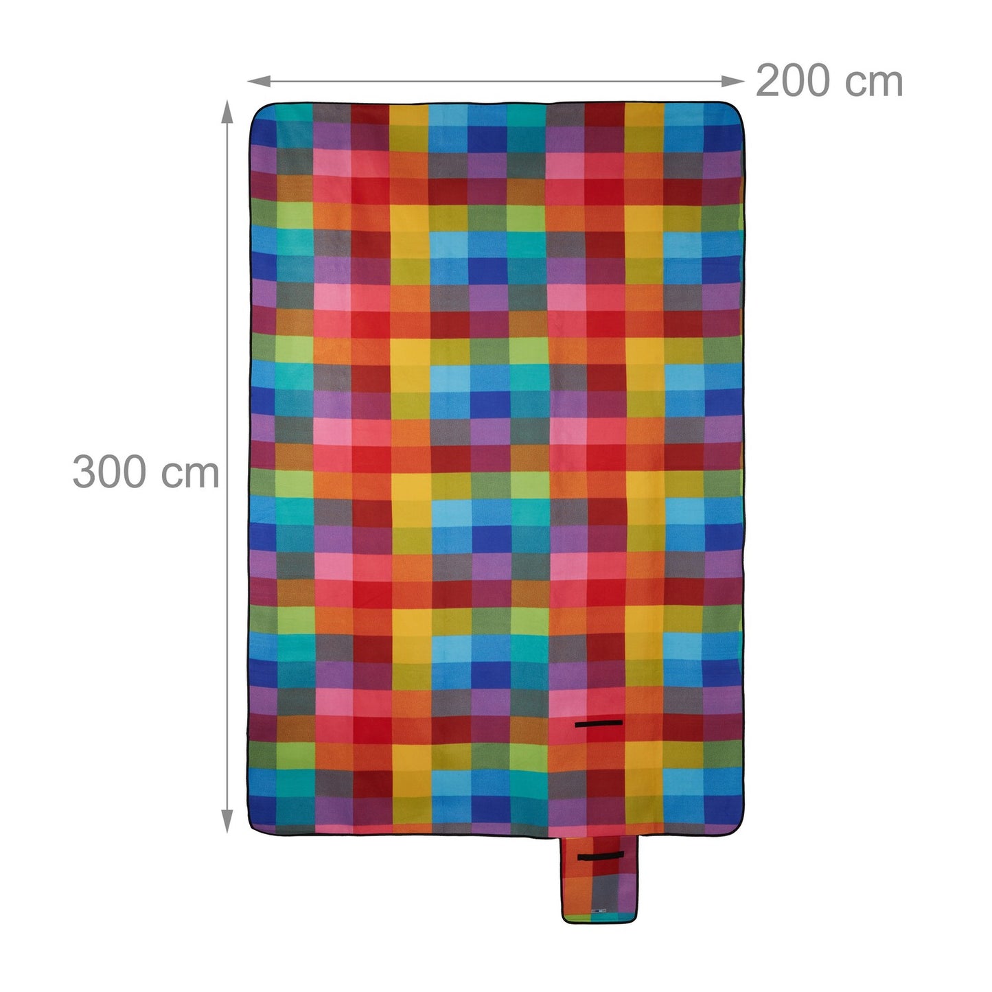 Picnic blanket 300 x 200 cm checkered