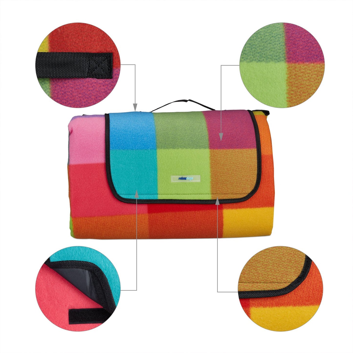 Picnic blanket 300 x 200 cm checkered