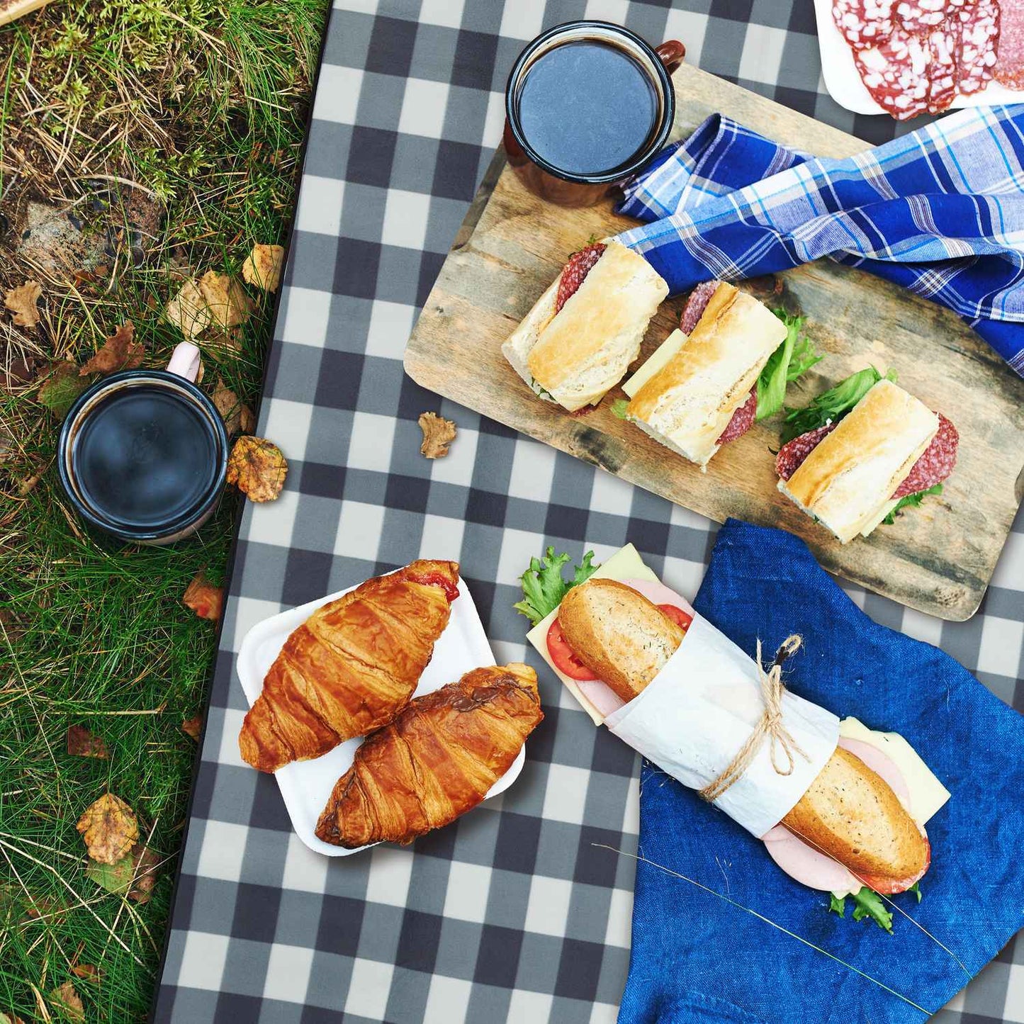 Picnic blanket 300 x 200 cm checkered