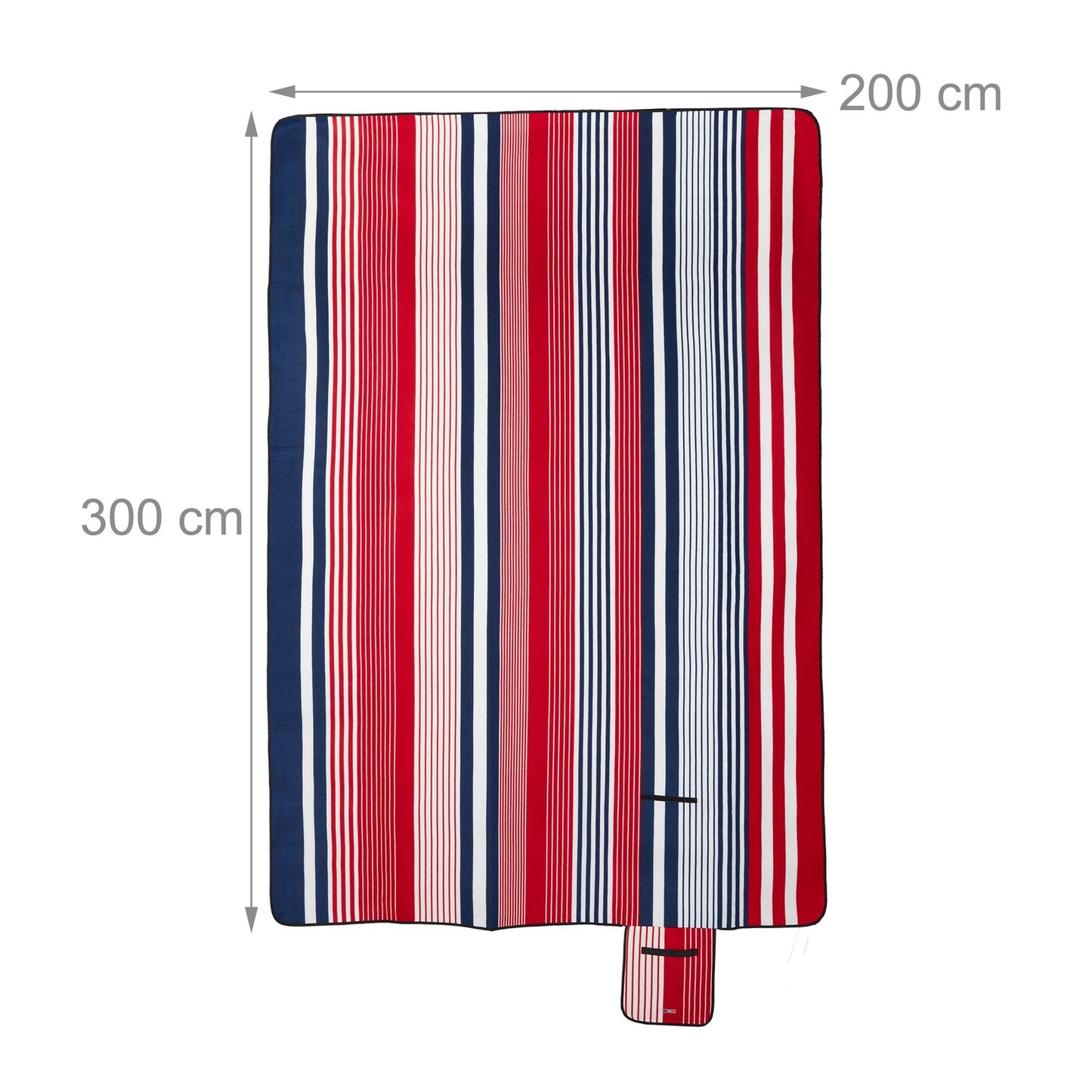 Picnic blanket 300 x 200 cm striped