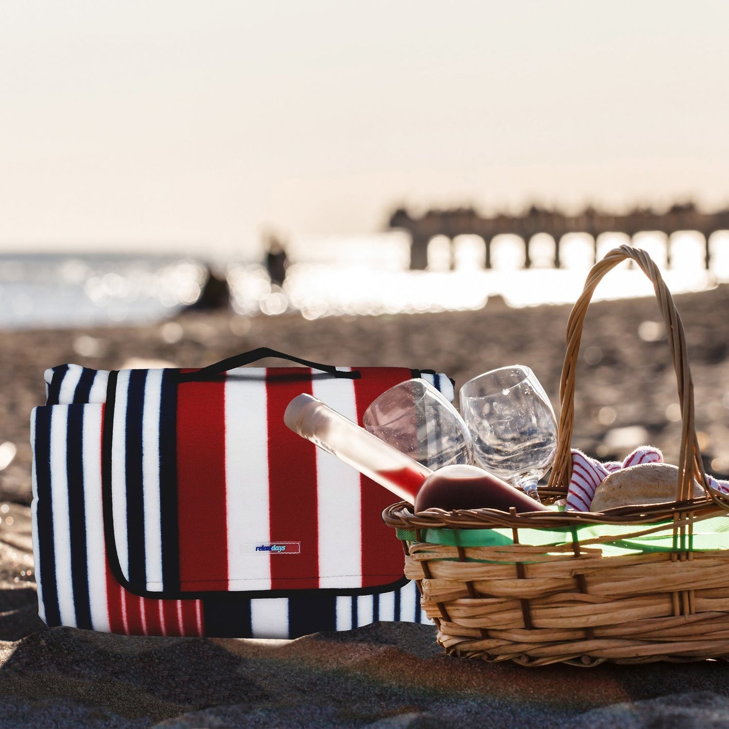 Picnic blanket 300 x 200 cm striped