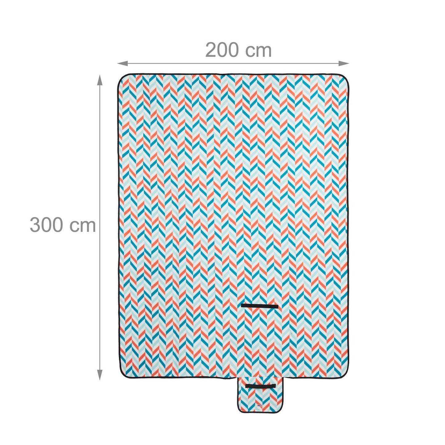 Picnic blanket 300 x 200 cm zigzag
