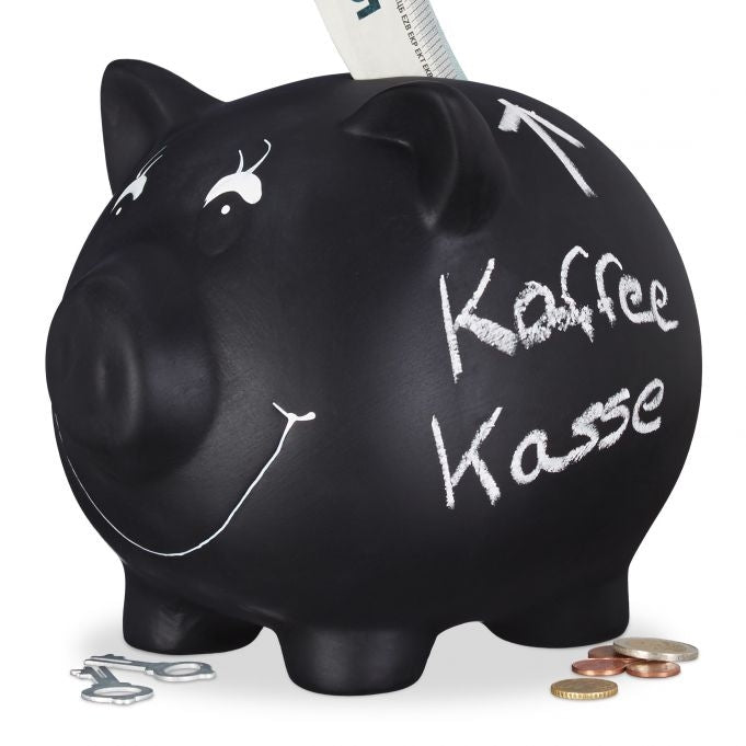 Piggy bank for labeling