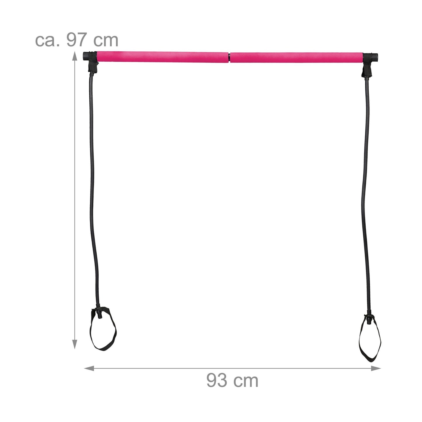 Pilates bar with resistance band