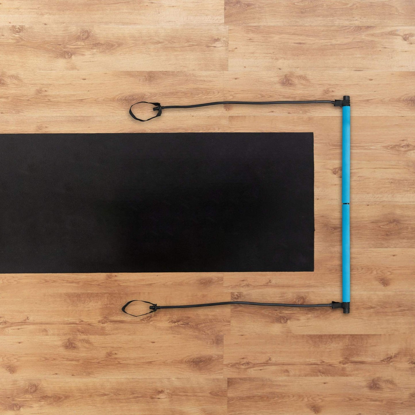 Pilates bar with resistance bands