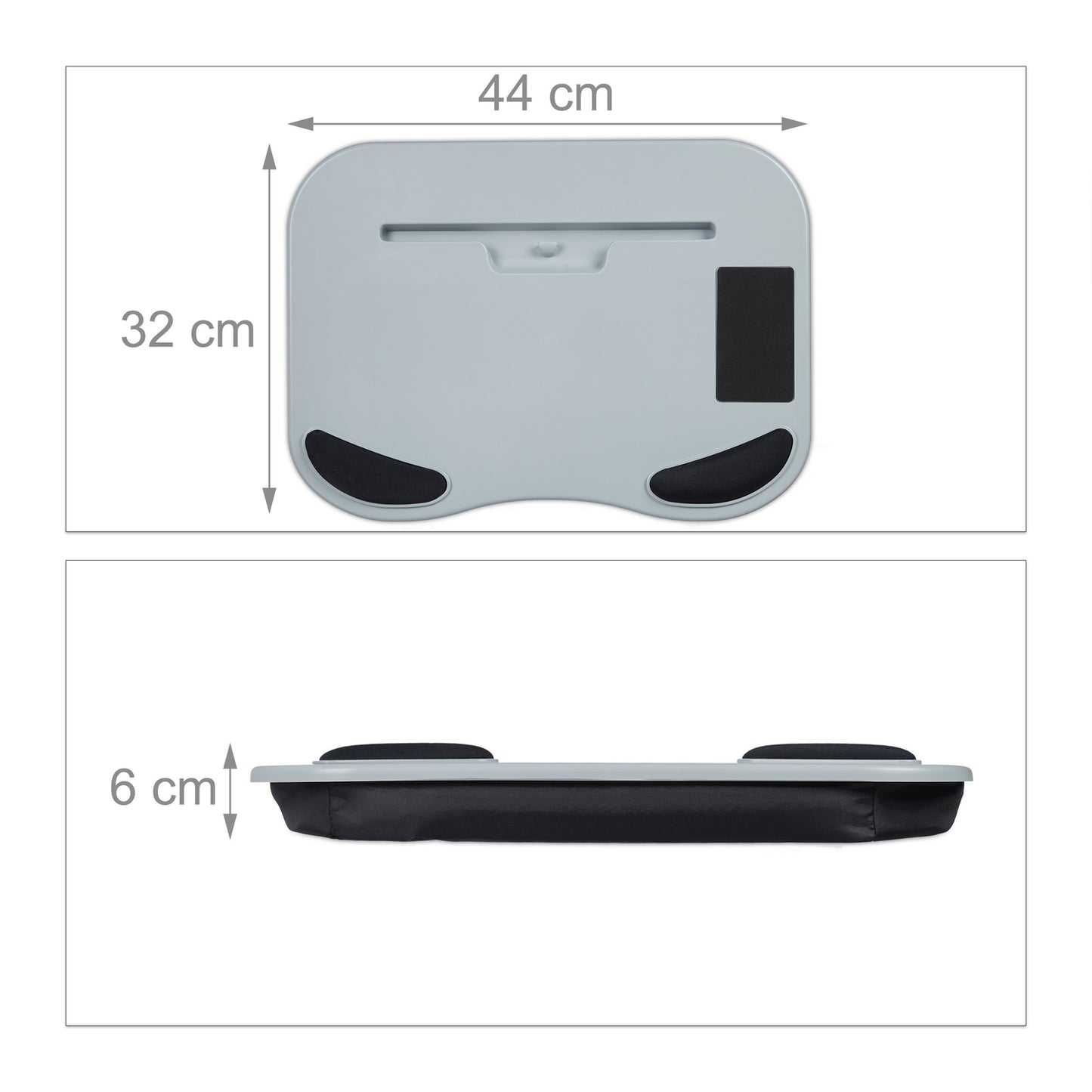 Pillow for laptop gray