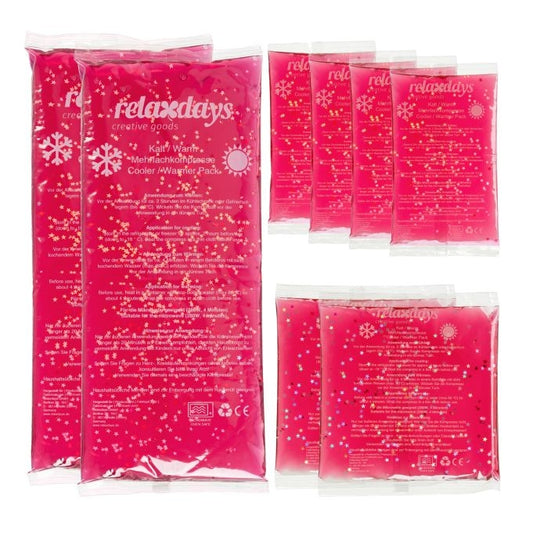 Pink Cooling Pads in a Set of 8