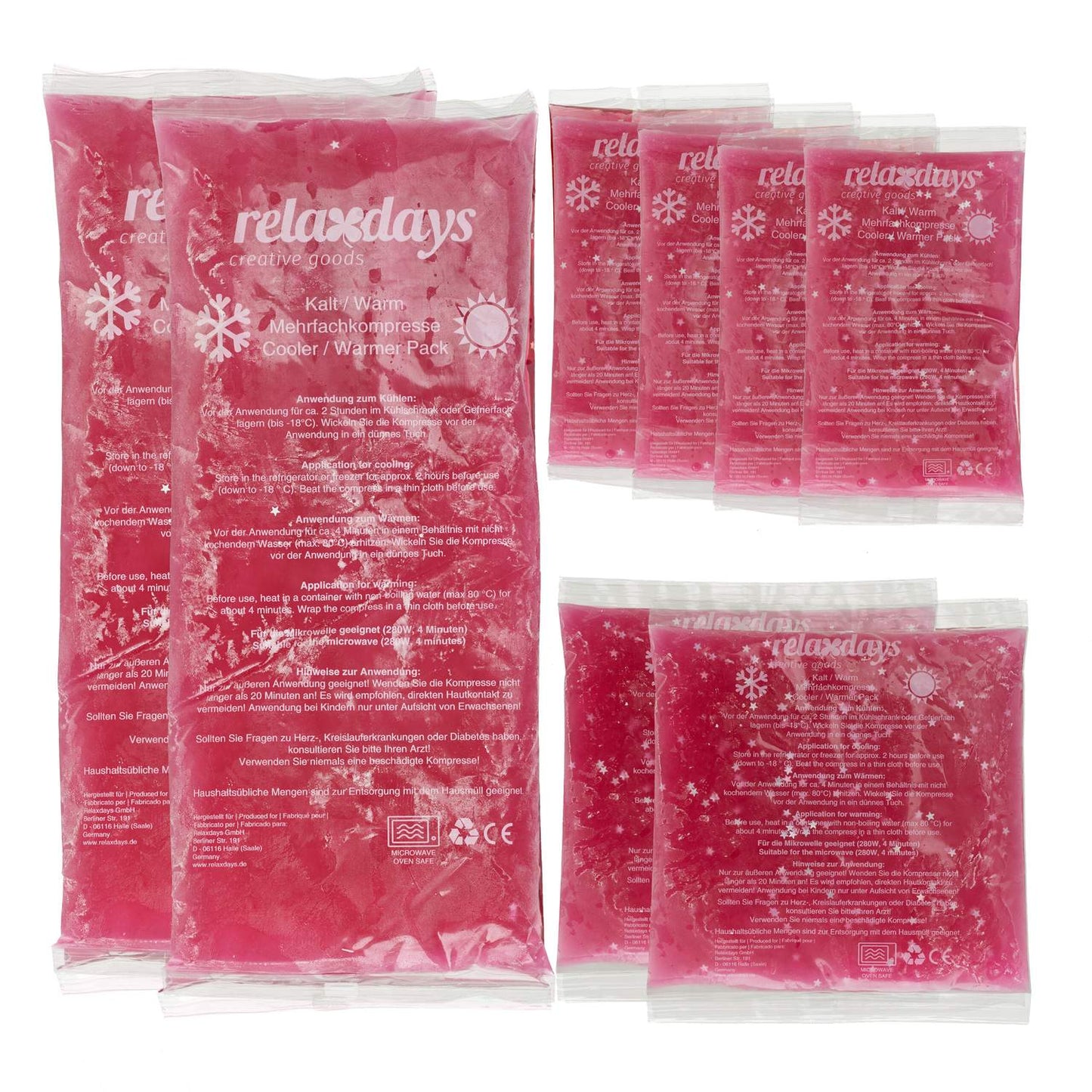 Pink Cooling Pads in a Set of 8