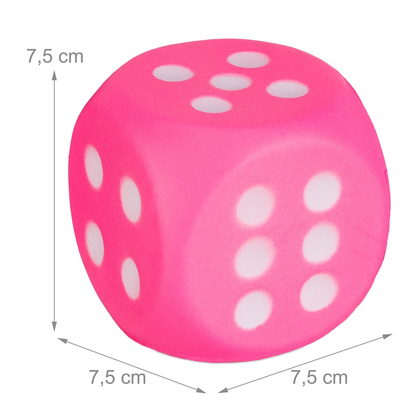 Pink Foam Dice Set – 6 Soft Number Cubes for Kids