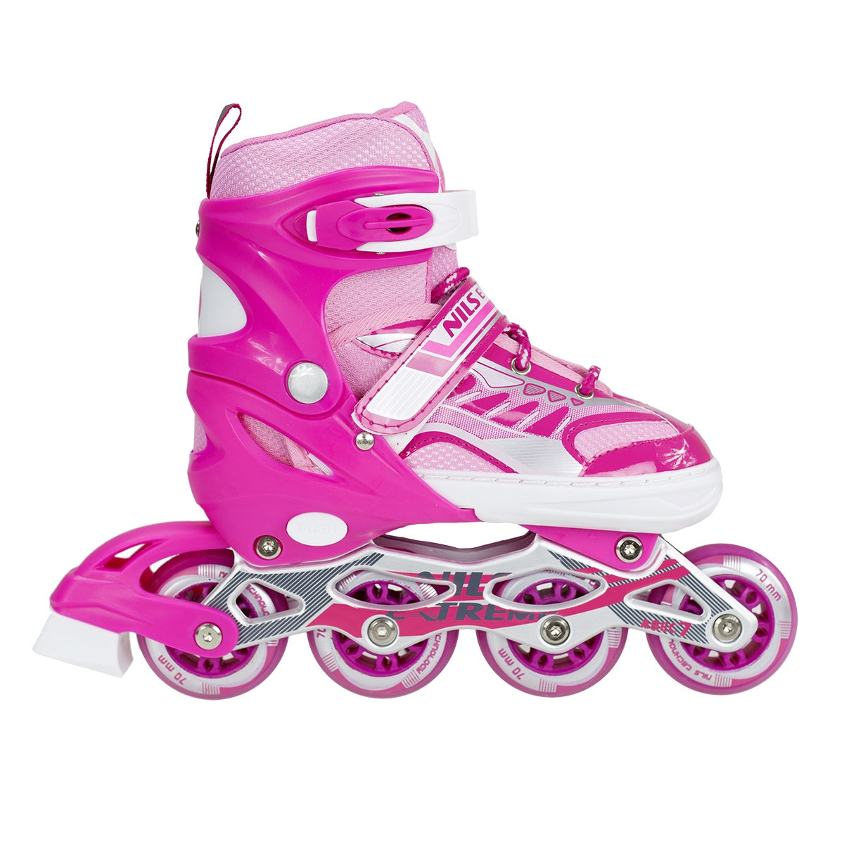 Pink In-Line Skates, Size L – Adjustable Fit