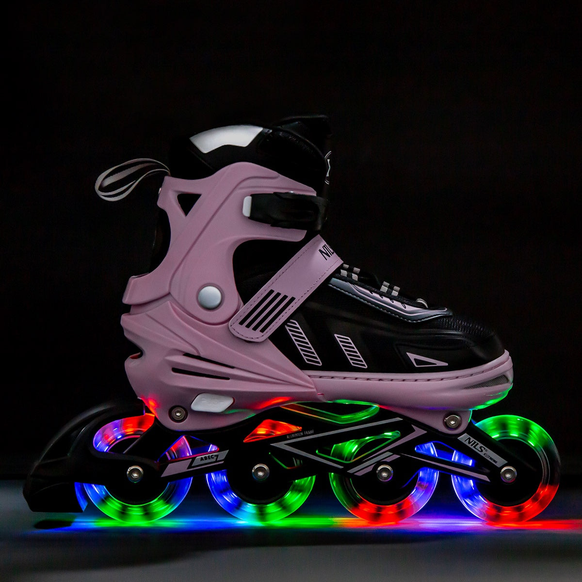 Pink LED In-Line Skates, Size M (35-38)