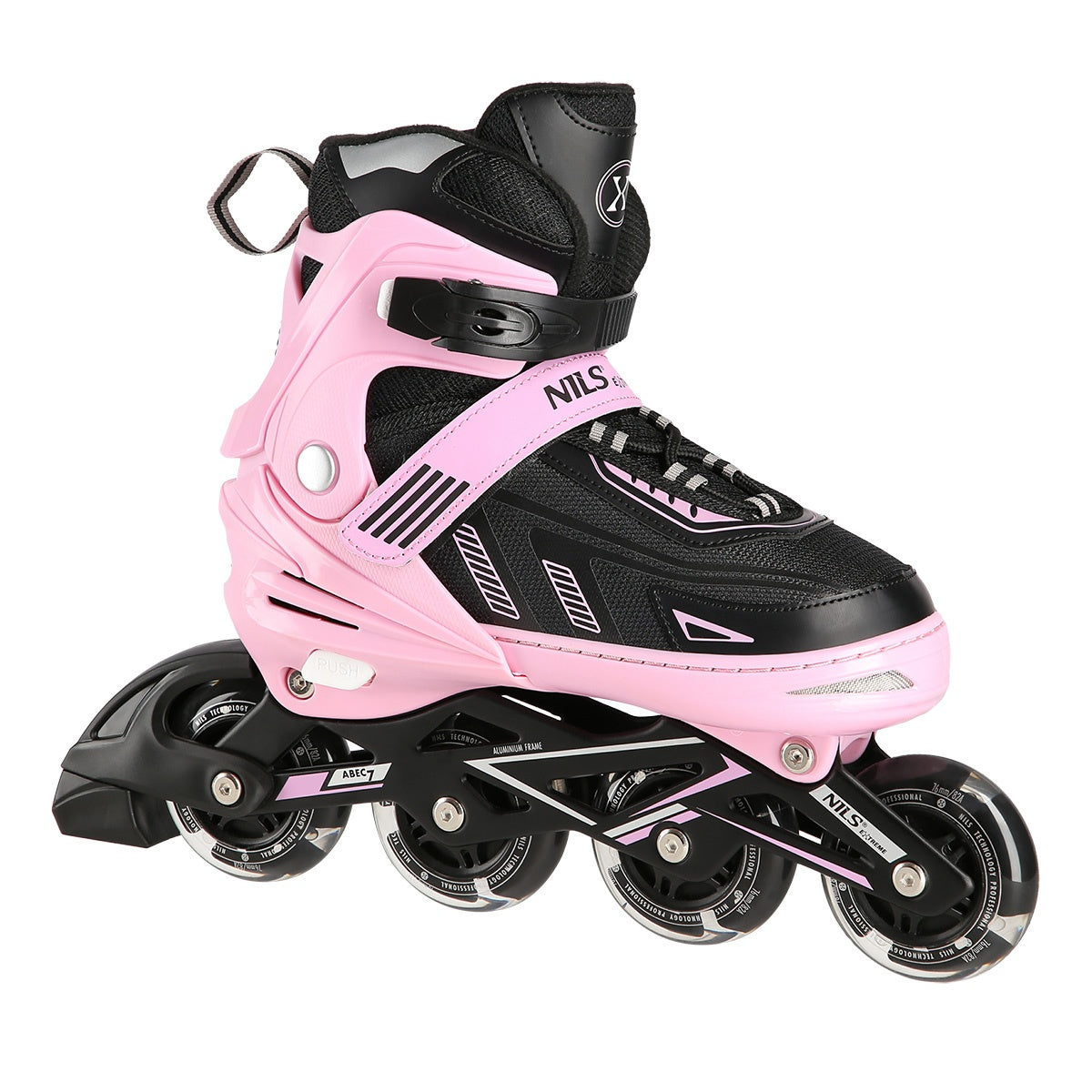 Pink LED Inline Skates, Size L (39-42)