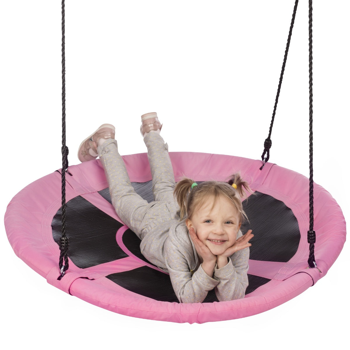 Pink Saucer Swing – Outdoor Fun for Kids