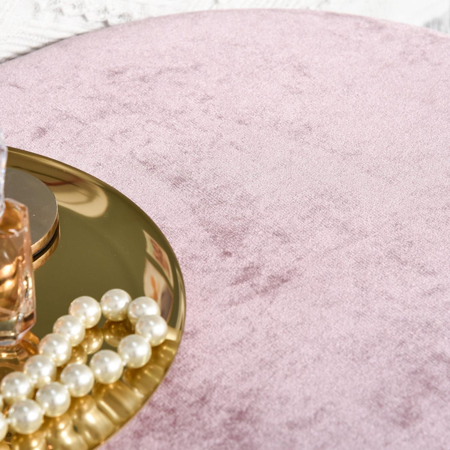 Pink velvet upholstered storage bench - French style, 81x40x41cm