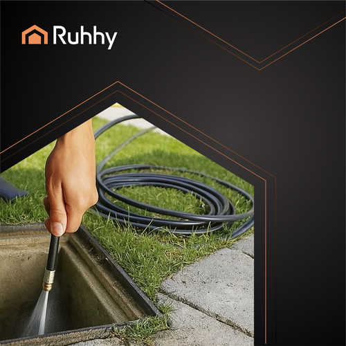 Pipe Cleaning Hose with Adapter, 15m Length