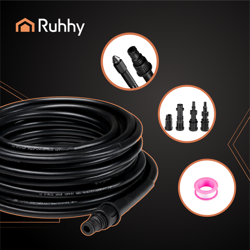 Pipe Cleaning Hose with Adapter, 15m Length