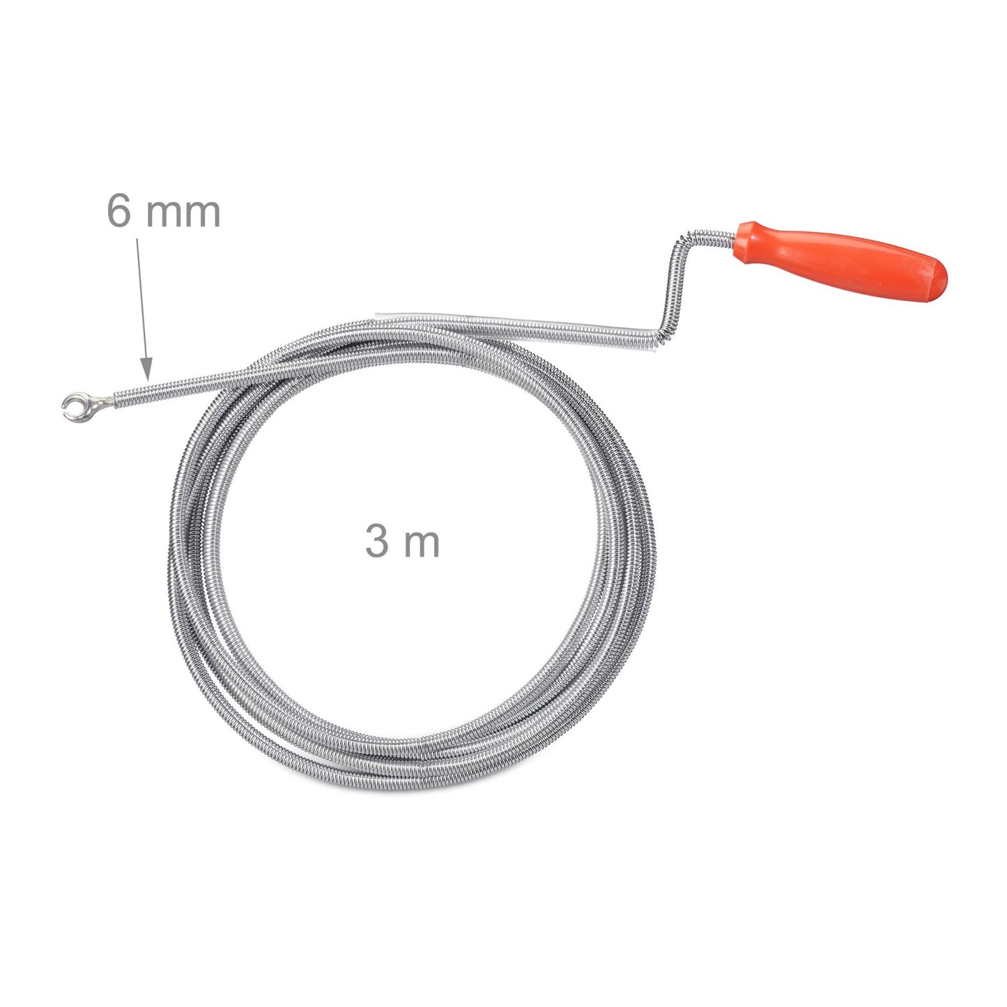 Pipe cleaning spiral with claw