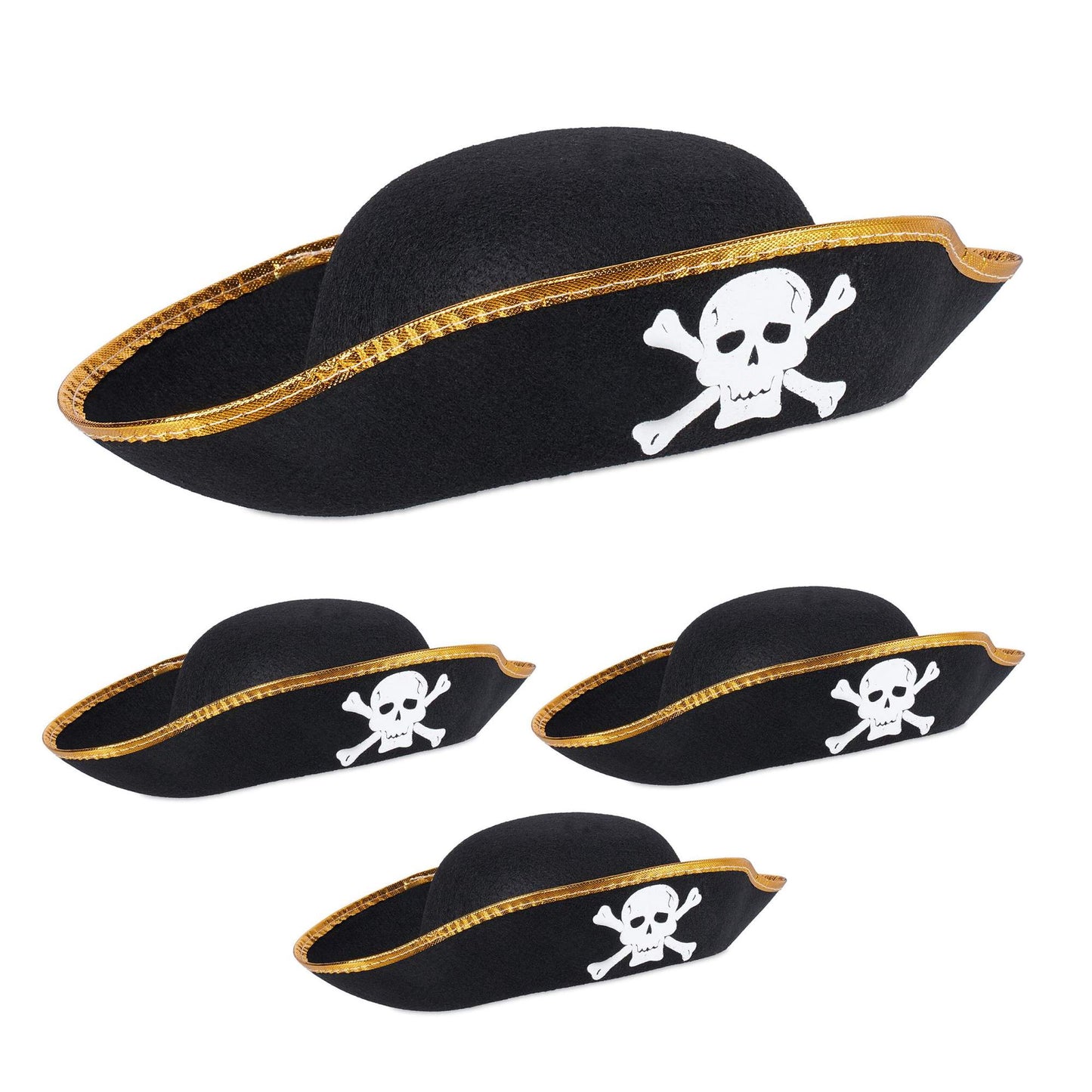 Pirate hat, set of 4