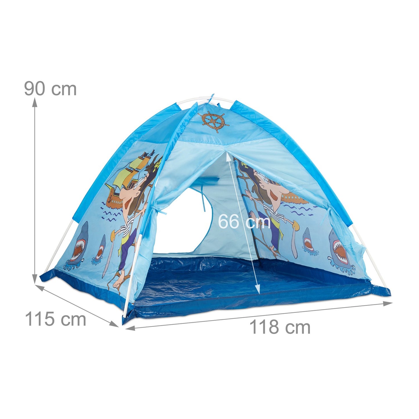 Pirate play tent in blue
